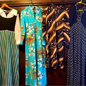 4 vintage dresses - 1960-70.